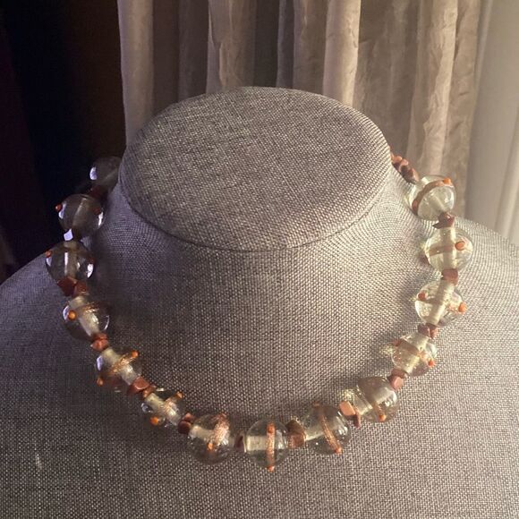 Vintage Lampwork Beads Necklace - Picture 1 of 4